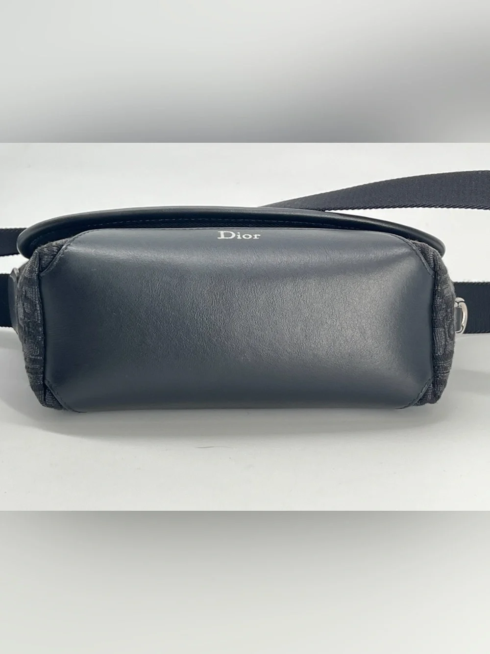 Christian Dior Mini Jett Messenger Bag With Flap Oblique Jacquard And Calfskin